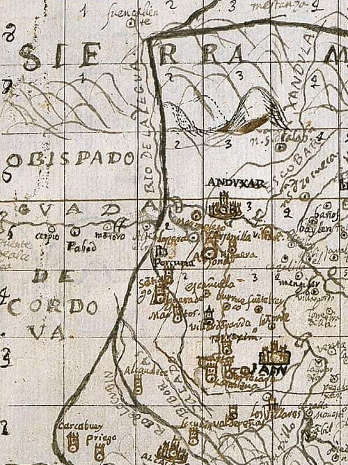 Historia de Andújar - Historia de Andújar. Mapa de 1641