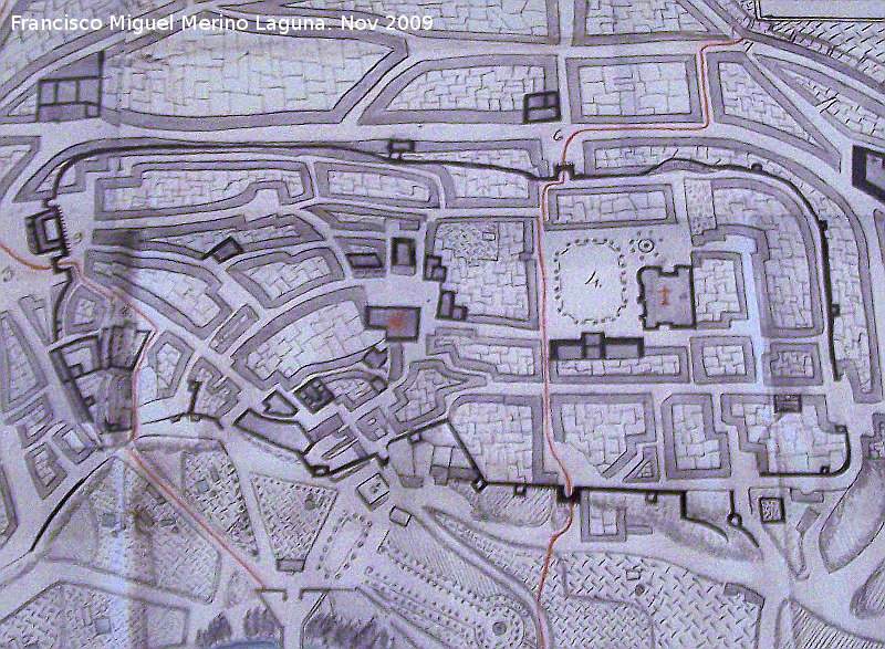 Muralla de Andújar - Muralla de Andújar. Antiguo plano de Andújar