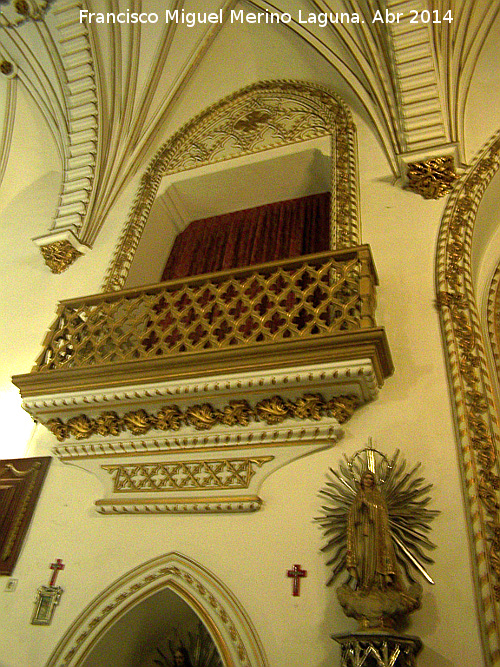 Iglesia de Santa María. Capilla del Cristo de la Agonía - Iglesia de Santa María. Capilla del Cristo de la Agonía. Balcón
