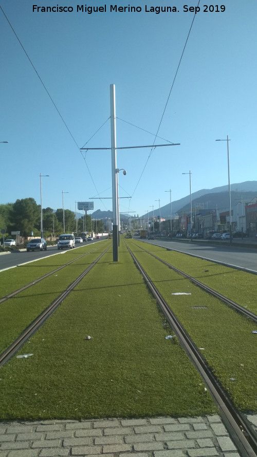 Tranva de Jan - Tranva de Jan. A la altura del Hospital Ciudad de Jan