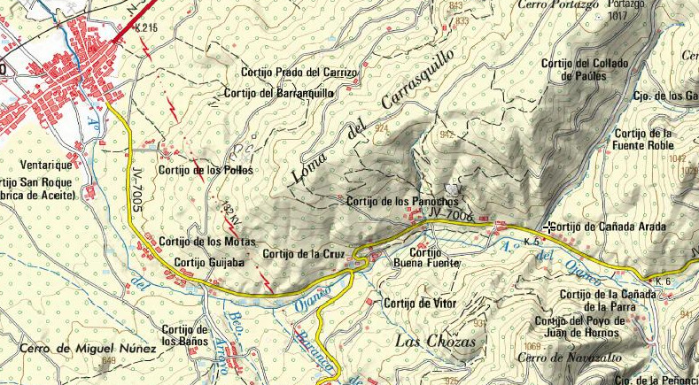 Aldea Cañada Arada - Aldea Cañada Arada. Mapa