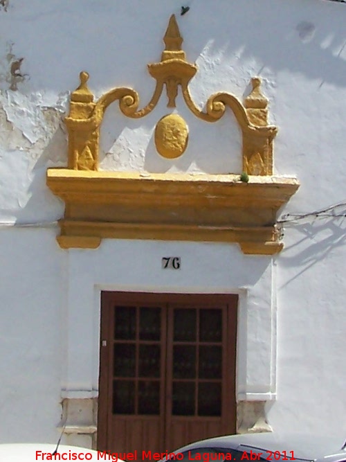 Casa de la Calle de la Carrera nº 76 - Casa de la Calle de la Carrera nº 76. Portada