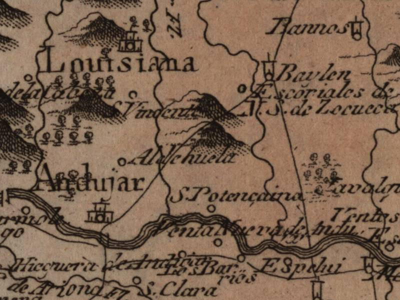 Historia de Bailén - Historia de Bailén. Mapa 1799