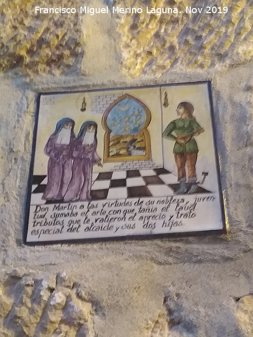 Historia de Baos de la Encina - Historia de Baos de la Encina. Azulejo de la Casa de la Juventud