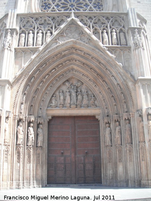 Catedral de Valencia. Puerta de los Apóstoles - Catedral de Valencia. Puerta de los Apóstoles. 