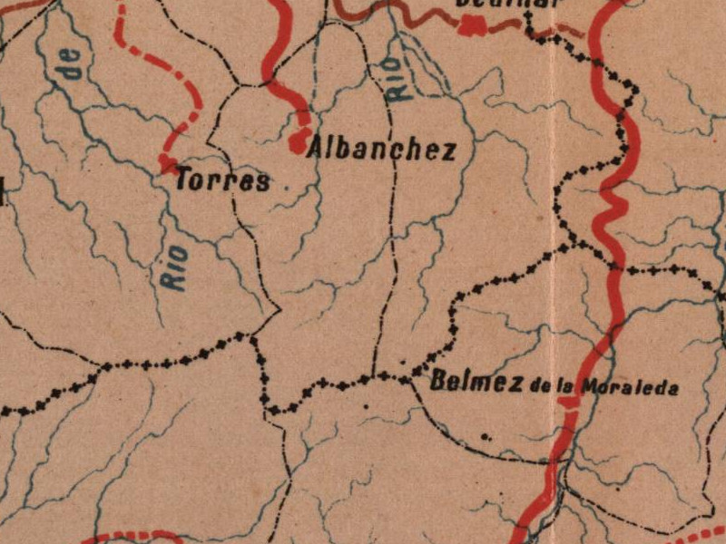 Historia de Bélmez de la Moraleda - Historia de Bélmez de la Moraleda. Mapa 1885