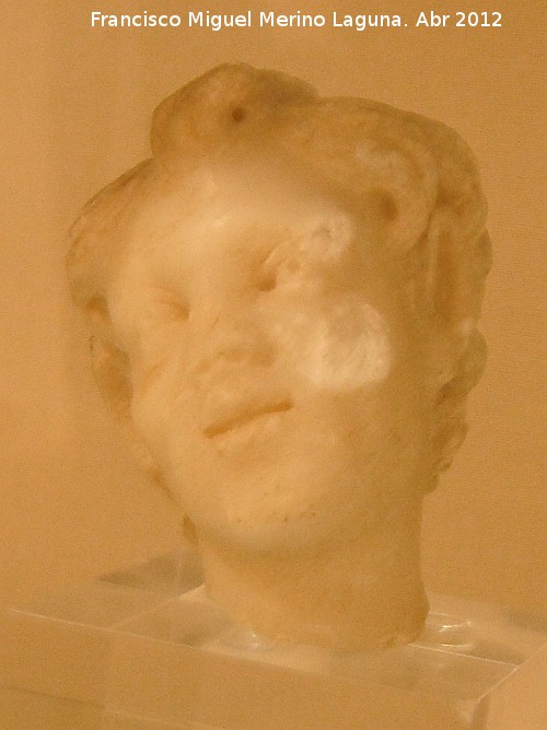 Villa romana de la Estacin - Villa romana de la Estacin. Cabeza de mrmol. Museo Municipal