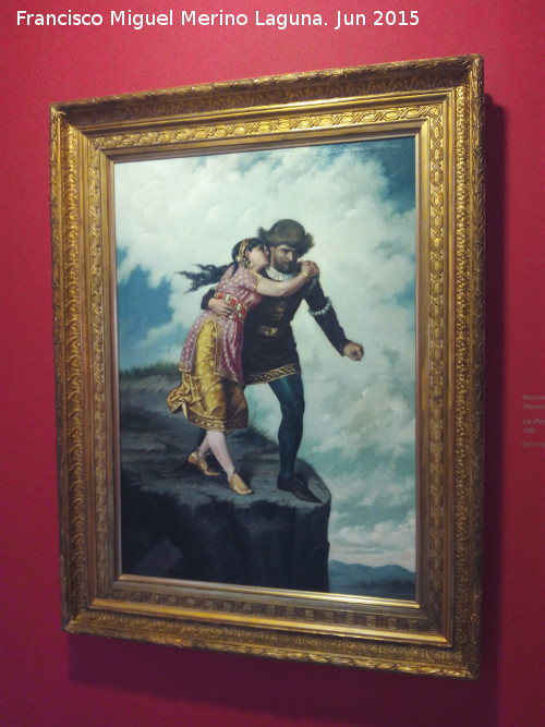 Peña de los Enamorados - Peña de los Enamorados. Serafín Martínez del Rincón y Trives, La peña de los enamorados, 1882. Óleo sobre lienzo, 105,5 x 73,8 cm. El siglo XIX en la colección de arte Unicaja. Centro cultural baños árabes, Jaén