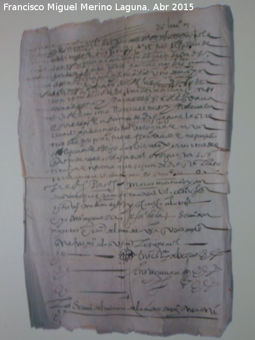 San Juan de la Cruz - San Juan de la Cruz. Poder notarial otorgado por fray Juan de la Cruz en 1588. Archivo Histórico de Jaén