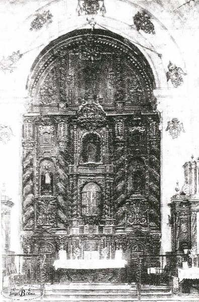 Iglesia de San Pedro Apóstol - Iglesia de San Pedro Apóstol. Foto antigua. Retablo