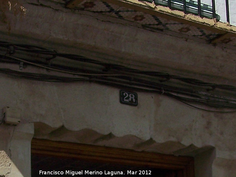 Casa de la Calle Carnicería nº 28 - Casa de la Calle Carnicería nº 28. Dintel