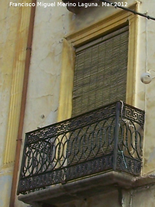 Casa de la Calle del Carmen nº 19 - Casa de la Calle del Carmen nº 19. Balcón