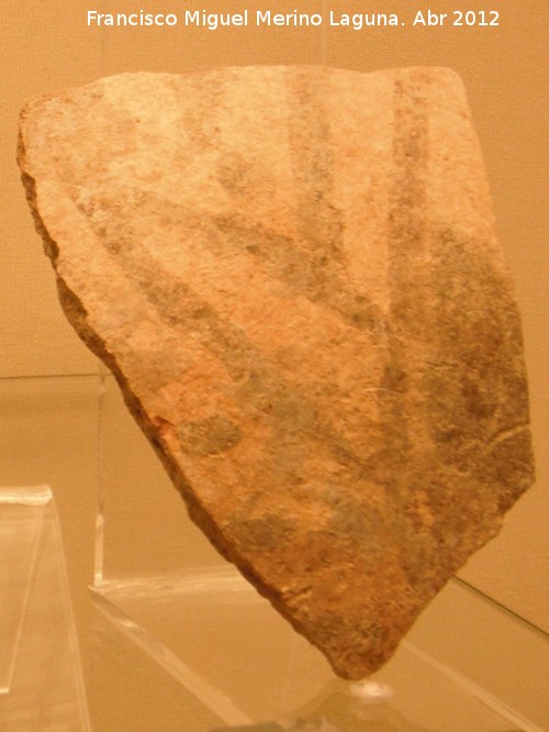 Silillo - Silillo. Fragmento de un gran vaso decorado a pincel con pigmento castaño sobre base bruñida. Museo Municipal