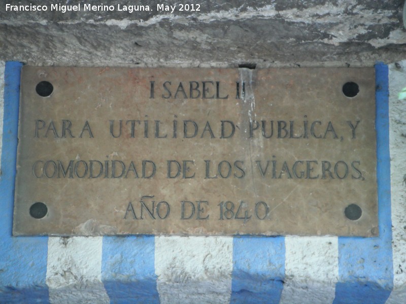 Antiguo Túnel de Santa Lucía - Antiguo Túnel de Santa Lucía. Placa