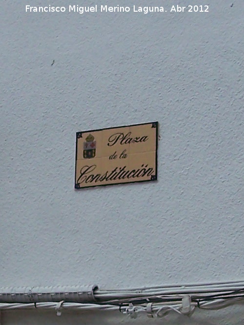 Plaza de la Constitución - Plaza de la Constitución. Placa