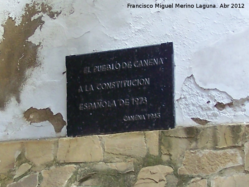 Plaza de la Constitución - Plaza de la Constitución. Placa