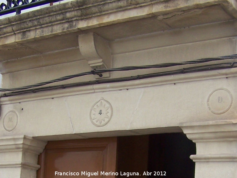 Casa de la Calle Ramírez Duro nº 4 - Casa de la Calle Ramírez Duro nº 4. Dintel