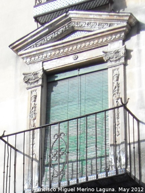 Casa de la Calle Carrera de las Mercedes nº 7 - Casa de la Calle Carrera de las Mercedes nº 7. Balcón del segundo piso