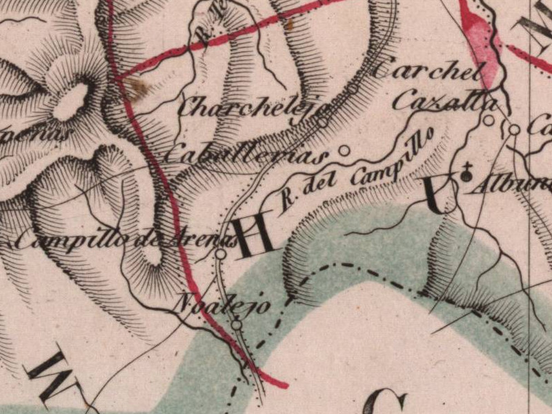Castell�n de Cazalla - Castell�n de Cazalla. Mapa 1847