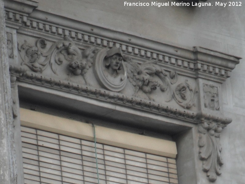 Casa de la Calle Carrera de las Mercedes n� 18 - Casa de la Calle Carrera de las Mercedes n� 18. Sobremarco del balc�n del primer piso