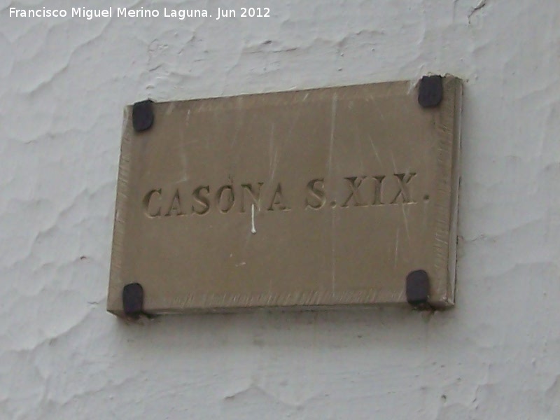 Casa de la Calle San Miguel nº 32 - Casa de la Calle San Miguel nº 32. Placa