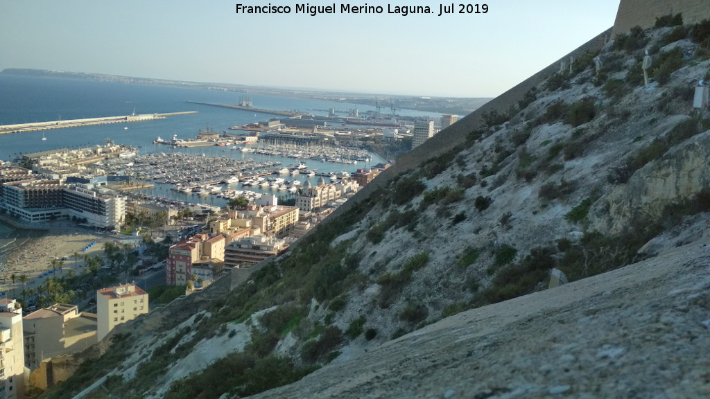 Murallas de Alicante - Murallas de Alicante. Desde el Castillo de Santa Bárbara