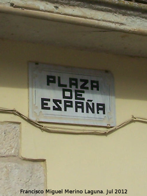 Plaza de España - Plaza de España. Placa