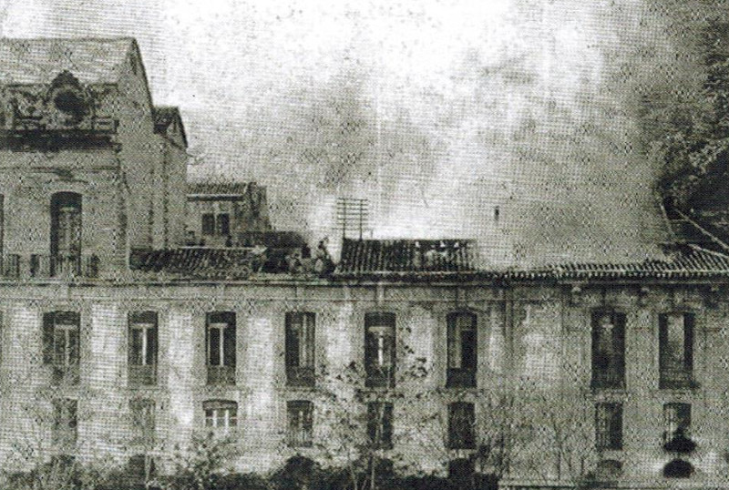 Palacio de la Diputación - Palacio de la Diputación. Incendio del 25 de enero de 1919