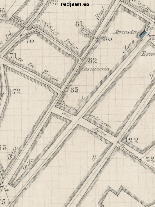 Calle Ramón y Cajal - Calle Ramón y Cajal. Plano topográfico de 1894