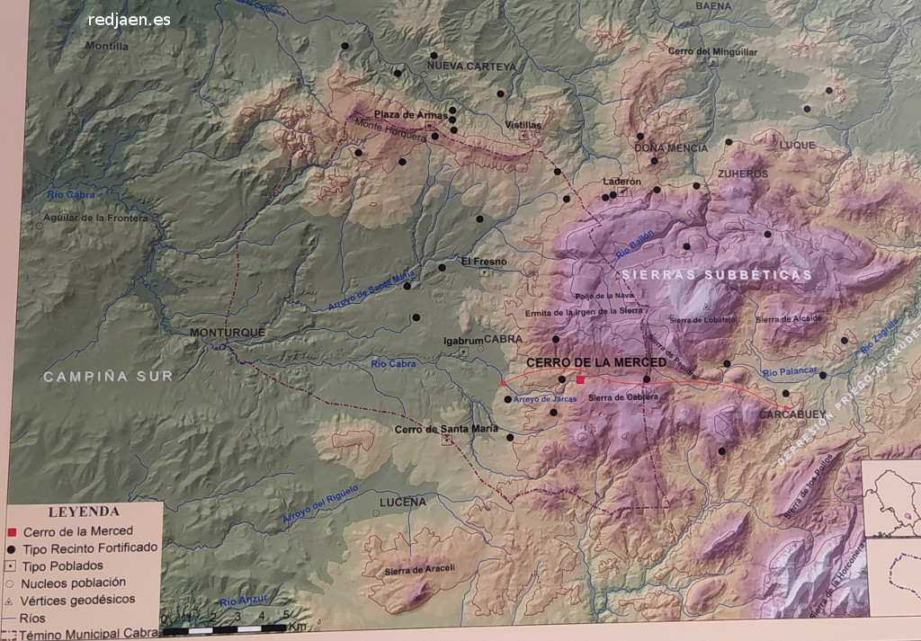 Palacio ibero del Cerro de la Merced - Palacio ibero del Cerro de la Merced. Mapa de yacimientos iberos