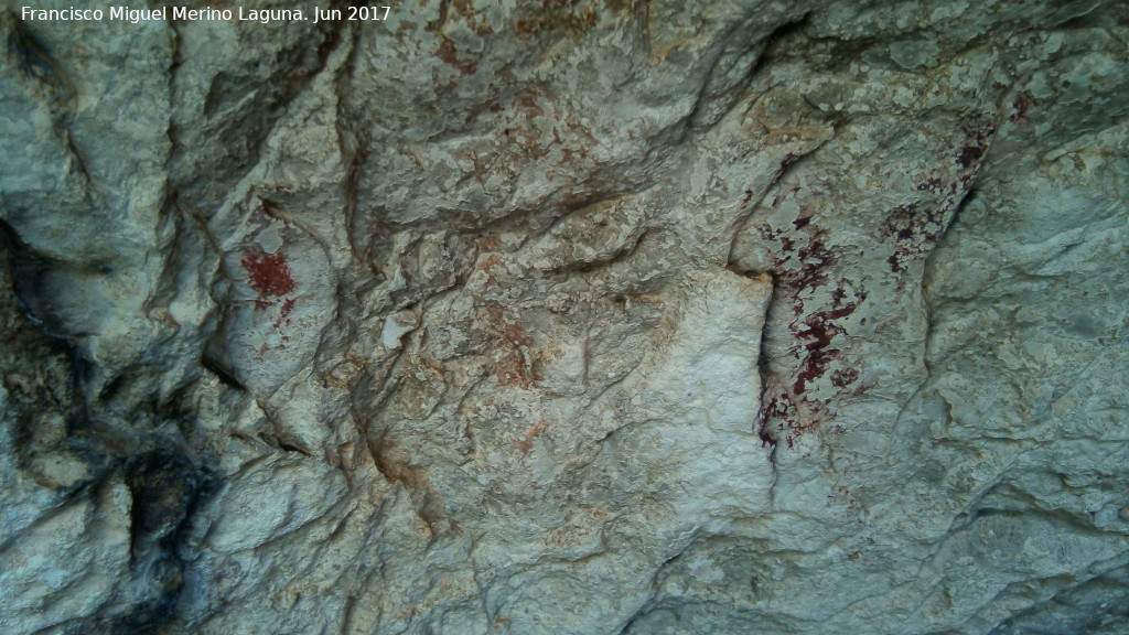 Pinturas rupestres del Abrigo de Peñas Rubias I - Pinturas rupestres del Abrigo de Peñas Rubias I. Parte del grupo IV