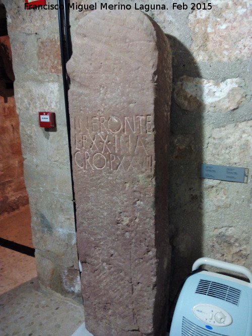 Cstulo. Necrpolis del Cerrillo de los Gordos - Cstulo. Necrpolis del Cerrillo de los Gordos. Estela funeraria siglo I. Museo Arqueolgico de Linares