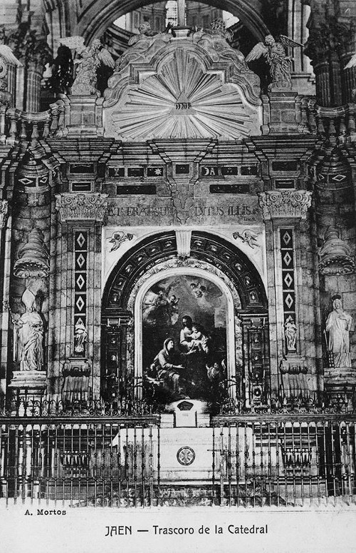 Catedral de Jaén. Trascoro - Catedral de Jaén. Trascoro. Foto antigua. Foto de A. Mortos