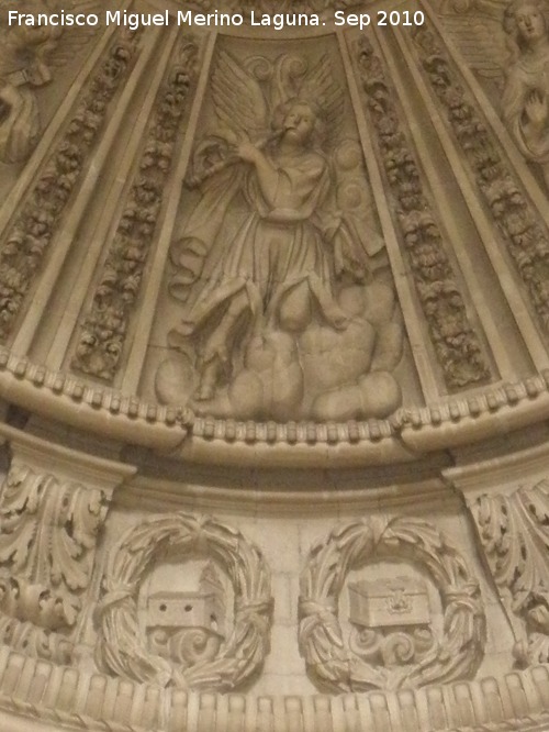 Catedral de Jaén. Cúpula de los Músicos - Catedral de Jaén. Cúpula de los Músicos. Músico 6