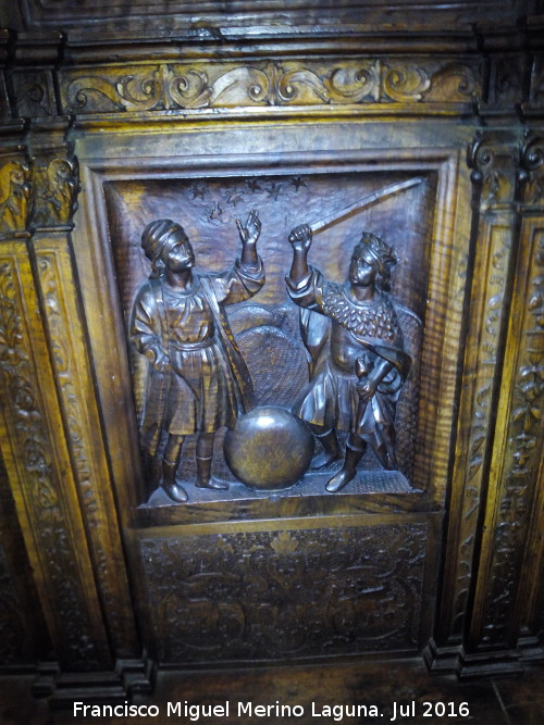 Catedral de Jan. Coro - Catedral de Jan. Coro. Abraham ante Dios