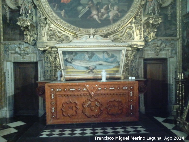 Catedral de Jan. Capilla de la Virgen de los Dolores y Santo Sepulcro - Catedral de Jan. Capilla de la Virgen de los Dolores y Santo Sepulcro. Altar
