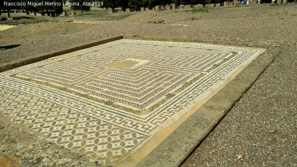 Itálica. Casa de Neptuno - Itálica. Casa de Neptuno. Mosaico del laberinto