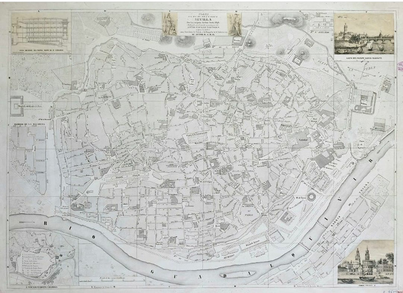 Historia de Sevilla - Historia de Sevilla. Plano 1848 de Luis José Sartorius