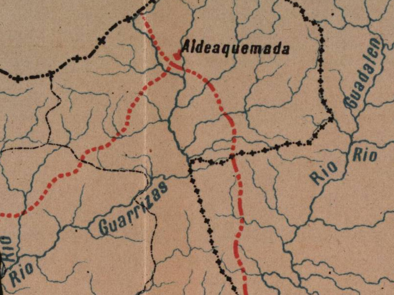 Río Guarrizas - Río Guarrizas. Mapa 1885