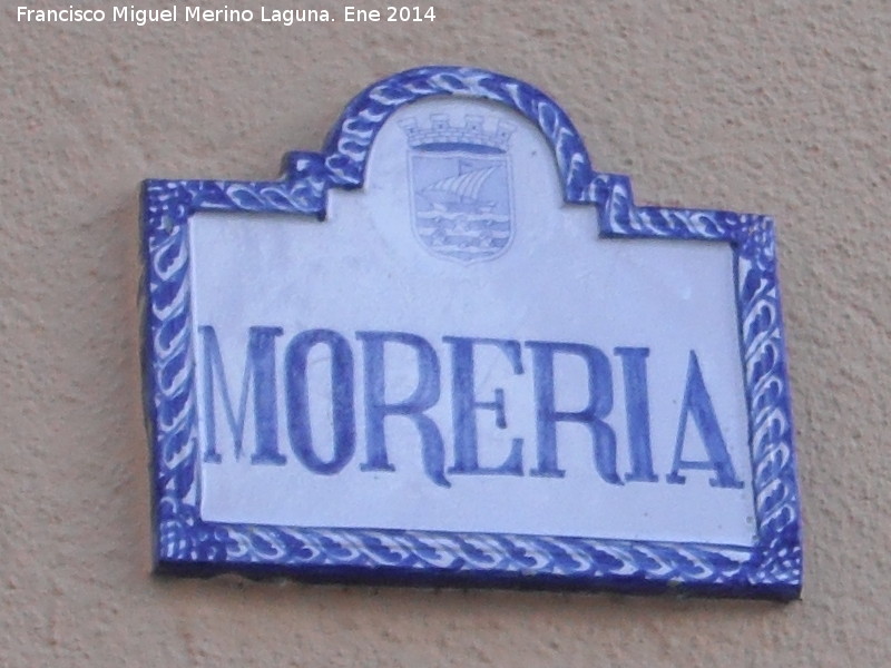 Calle Morería - Calle Morería. Placa