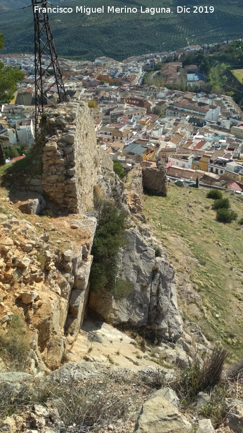 Muralla de Ja�n. Torre�n Sur V - Muralla de Ja�n. Torre�n Sur V. Vistas hacia la muralla abajo