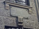 Antiguo Instituto Nacional de Previsión. Placa antigua