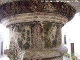 Real Monasterio de Santa Clara. Policromía original de las columnas