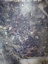 Pinturas rupestres de la Cueva de los Herreros Grupo X. Restos muy desvaídos de pintura