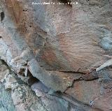 Pinturas rupestres del Collado de la Ginesa. Antropomorfo inferior del grupo I