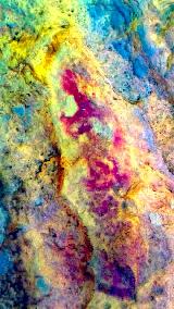 Pinturas rupestres del Abrigo de los Ca�ones IV. Tratada con Dstretch