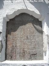 Retablo de San Rafael. Placa a San Rafael Arcngel