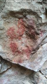 Pinturas rupestres de la Cueva de Río Frío. Mano