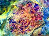Pinturas rupestres de la Cueva de Río Frío. Tratada con Dstretch