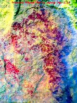 Pinturas rupestres de la Cueva de Río Frío. Tratada con Dstretch